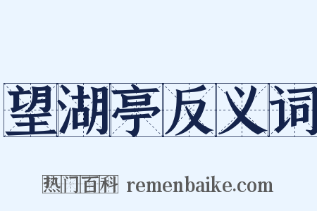 望湖亭反义词是什么意思的图片